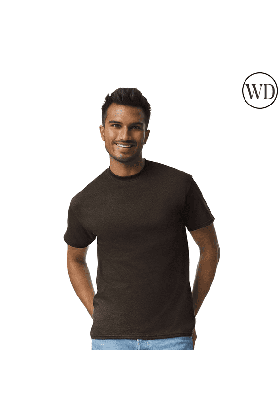 Softstyle T-Shirt, Men's Crewneck Tee for Arts and Craft, 100 Ring-Spun Cotton, Dark Chocolate, M