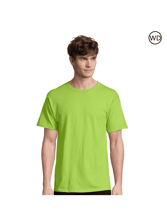Softstyle T-Shirt, Men's Crewneck Tee for Arts and Craft, 100 Ring-Spun Cotton, Lime, 2XL