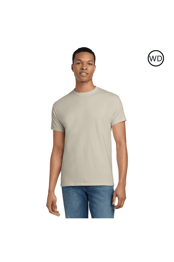Softstyle T-Shirt, Men's Crewneck Tee for Arts and Craft, 100 Ring-Spun Cotton, Sand, 2XL