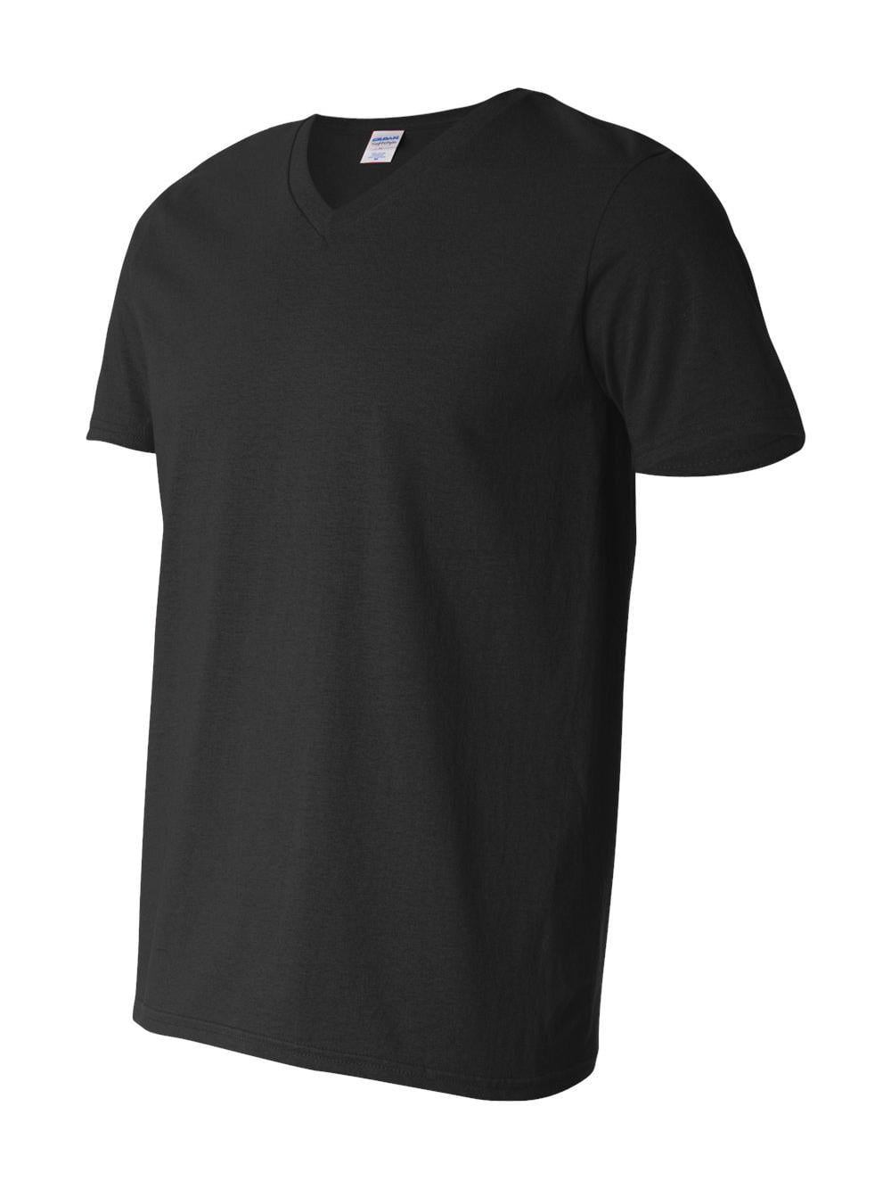 Gildan - Softstyle V-Neck T-Shirt - 64V00 - Black - Size: S - Walmart.com