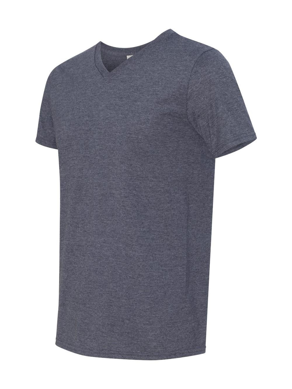 Gildan - Softstyle V-Neck T-Shirt - 64V00 - Heather Navy - Size: 2XL ...