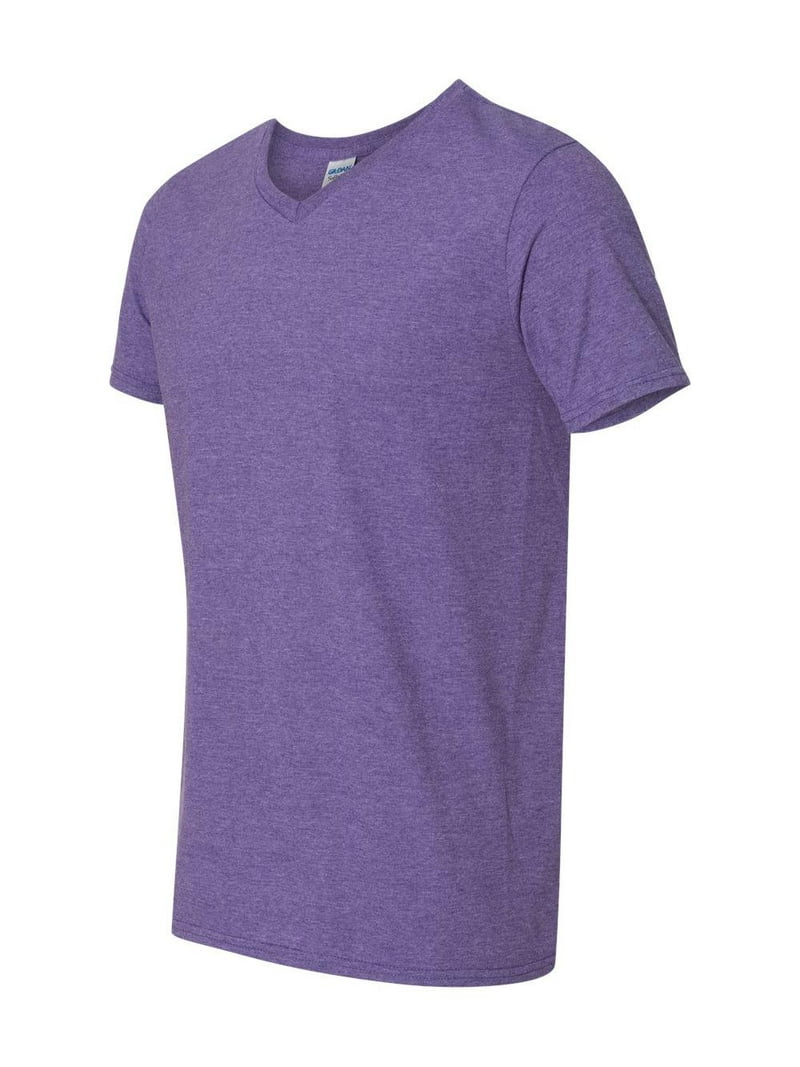 Gildan - Softstyle V-Neck T-Shirt - 64V00 - Heather Purple - Size