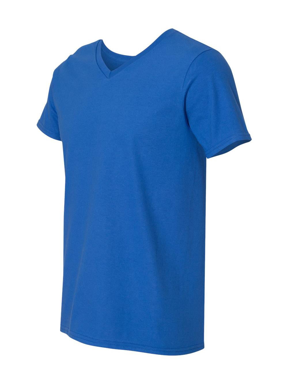 Gildan - Softstyle V-Neck T-Shirt - 64V00 - Royal - Size: 2XL - Walmart.com