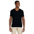 thumbnail image 1 of Gildan Softstyle V-Neck T-Shirt, Men's Short Sleeve V Neck Tee Classic Black, Sizes S-3XL, 1 of 5