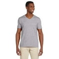 thumbnail image 1 of Gildan Softstyle V-Neck T-Shirt, Men's Short Sleeve V Neck Tee Classic Sport Grey, Sizes S-3XL, 1 of 5