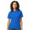 thumbnail image 1 of Gildan Softstyle Women's Pique Short Sleeve Polo Shirt GR648 in Royal, XL, 1 of 5