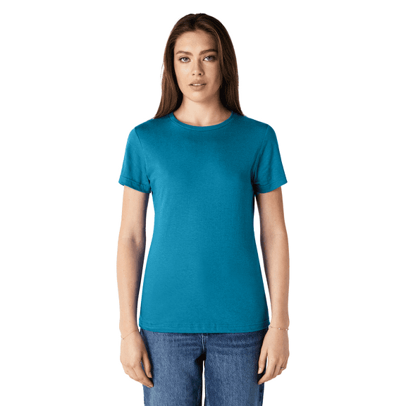 Gildan Softstyle Women’s T-Shirt, Semi-fitted 100% ring-spun cotton Tee, Antique Sapphire Shirt Size-XL