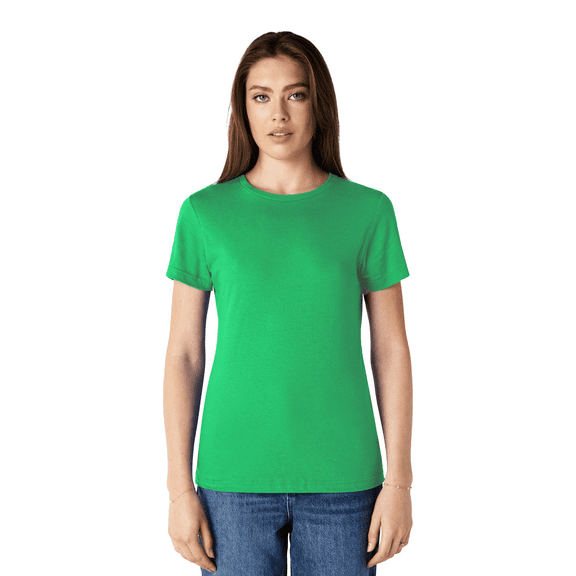 Gildan Softstyle Women’s T-Shirt, Semi-fitted 100% ring-spun cotton Tee, Irish Green Shirt Size-L