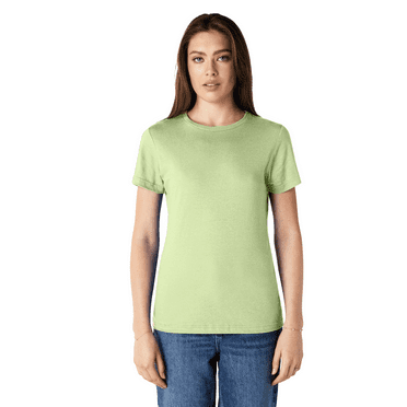 Gildan Softstyle Women’s T-Shirt, Semi-fitted 100% ring-spun cotton Tee, Pistachio Shirt Size-2XL
