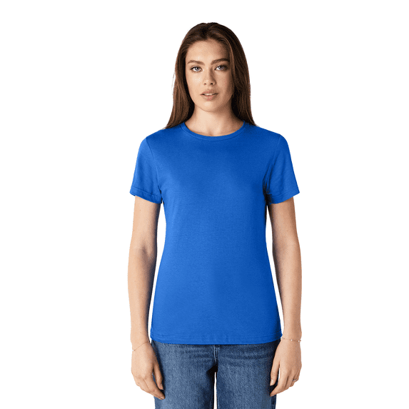 Gildan Softstyle Women’s T-Shirt, Semi-fitted 100% ring-spun cotton Tee, Royal Shirt Size-S