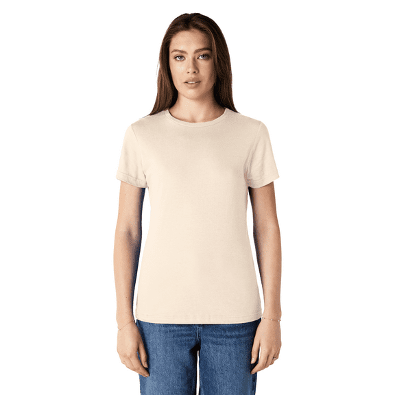Gildan Softstyle Women’s T-Shirt, Semi-fitted 100% ring-spun cotton Tee, Sand Shirt Size-XL