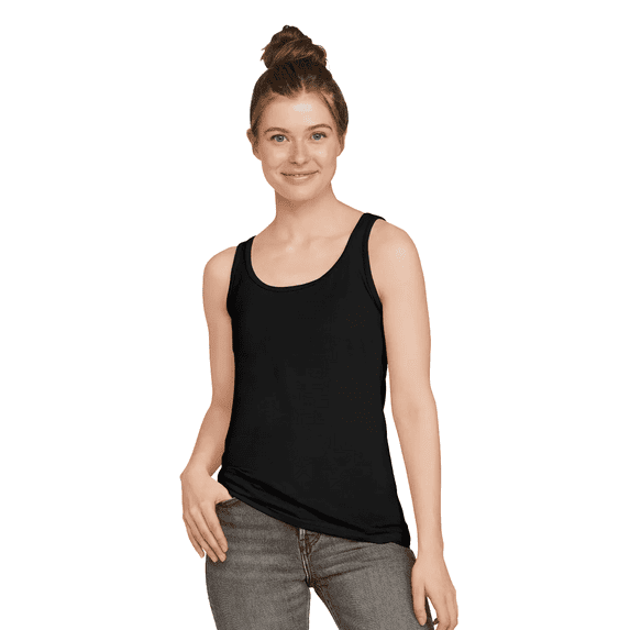 Gildan Softstyle Women’s Tank Top, Comfortable Semi Fit - 100 Cotton, Black, Sizes S-2XL