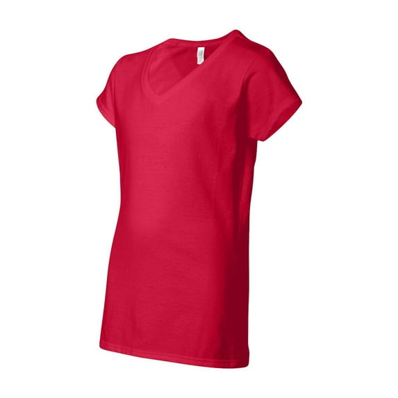 Gildan - Softstyle Women’s V-Neck T-Shirt - 64V00L - Cherry Red - Size: 2XL