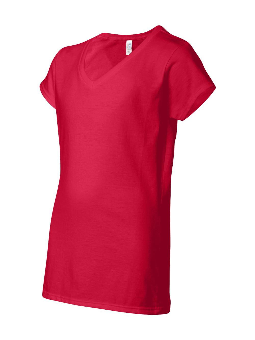 Gildan Softstyle Women’s V-Neck T-Shirt – Lightweight Jersey Tee (64V00L)