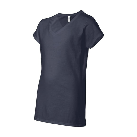Gildan - Softstyle Women’s V-Neck T-Shirt - 64V00L - Navy - Size: M