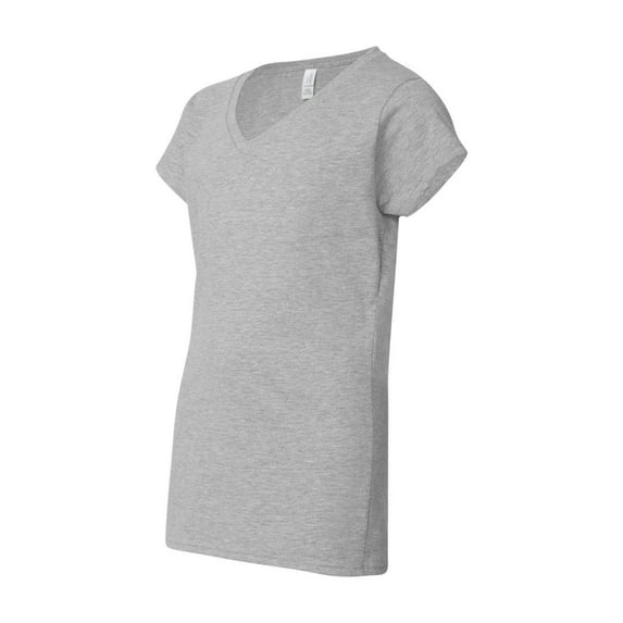 Gildan - Softstyle Women’s V-Neck T-Shirt - 64V00L - Sport Grey - Size: M