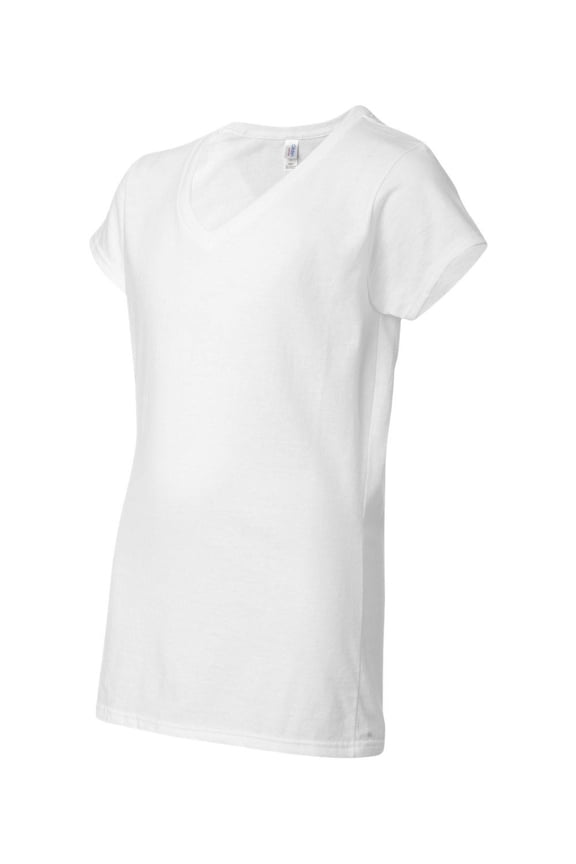 - Softstyle Women’s V-Neck T-Shirt - 64V00L - White - Size: M