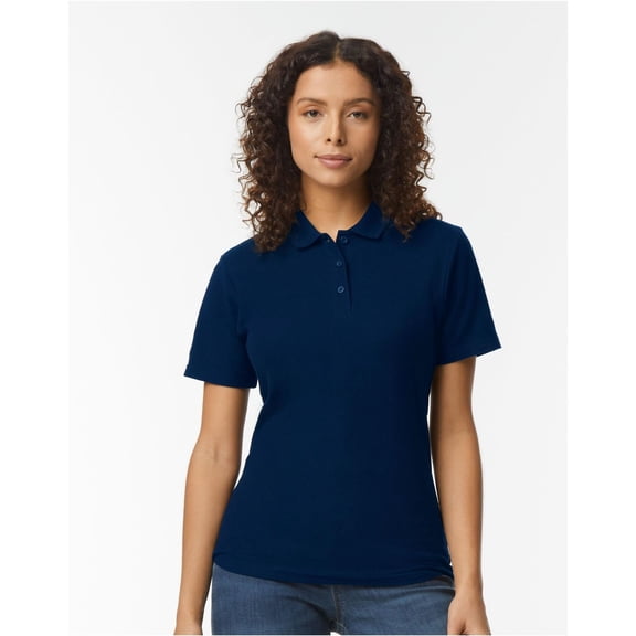 Gildan Softstyle Womens Short Sleeve Double Pique Polo Shirt
