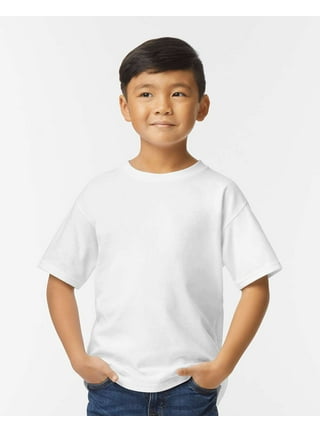 Y·J Back home Unisex Kids Quality Cotton Tees White Baisc Shirt