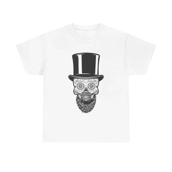 Gildan Sugar Skull Top Hat T-Shirt