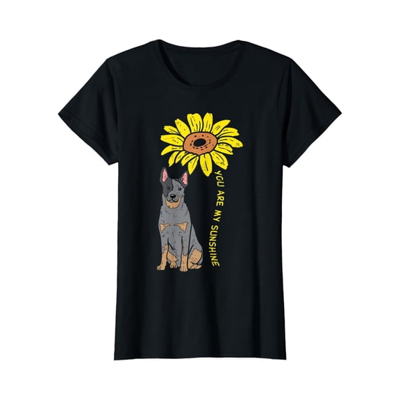 Gildan Sunflower Sunshine Heeler Animal Blue Red Cattle Dog Gift T-Shirt