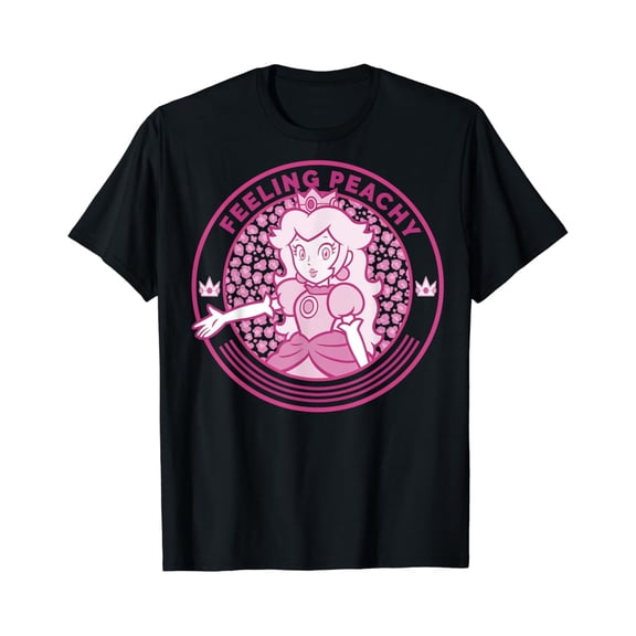 Gildan Super Mario Princess Peach Feeling Peachy Cheetah Print T-Shirthot Trend Vintage Birrthday Gifts