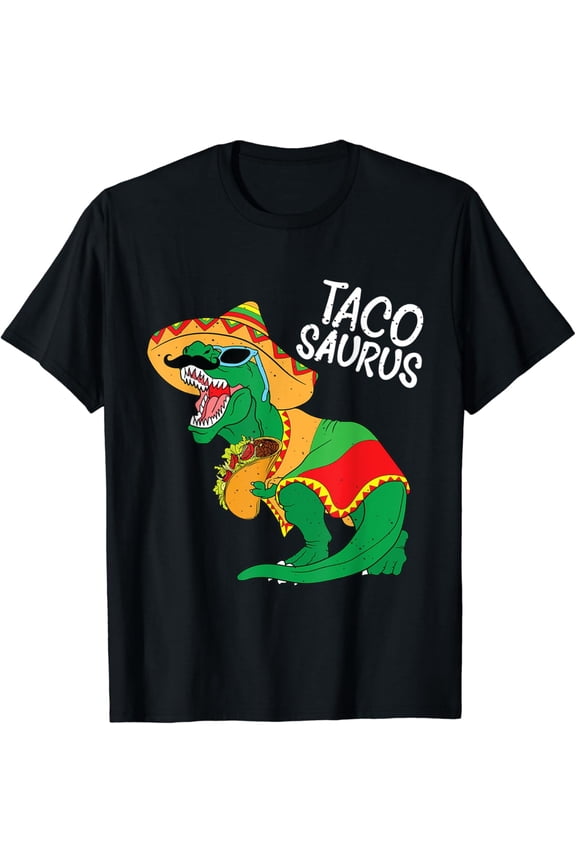 Tacosaurus Taco Dino Trex Cinco De Mayo Kids Toddler Boys T-Shirt