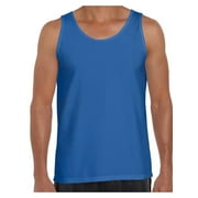 Gildan Tank Top for Men Cotton Sleeveless Shirts for Him Mens Sport Shirts Best Mens Tanks Blank All Color Blue Undershirt for Men Blue Tanks Blue Tank Top