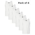 thumbnail image 1 of Gildan - Tank tops for Men White Tank Undershirts Super Value Cotton Pack 6 – Size 2XL, 1 of 5