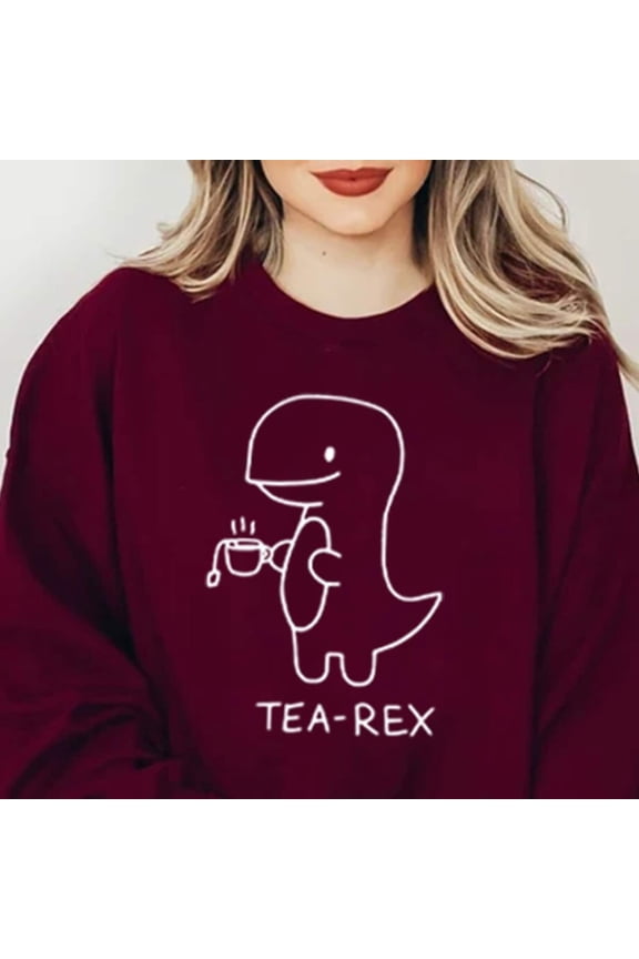 Tea-Rex Cute Dinosaur Shirt, Mom Tea Lover Dino Shirt, Coffee Lover, Cute Punny 'Tea-Rex' Dinosaur T-shirt, Tea Shirt, Birthday Gift Shirt Gift for Men Women Unisex Tee