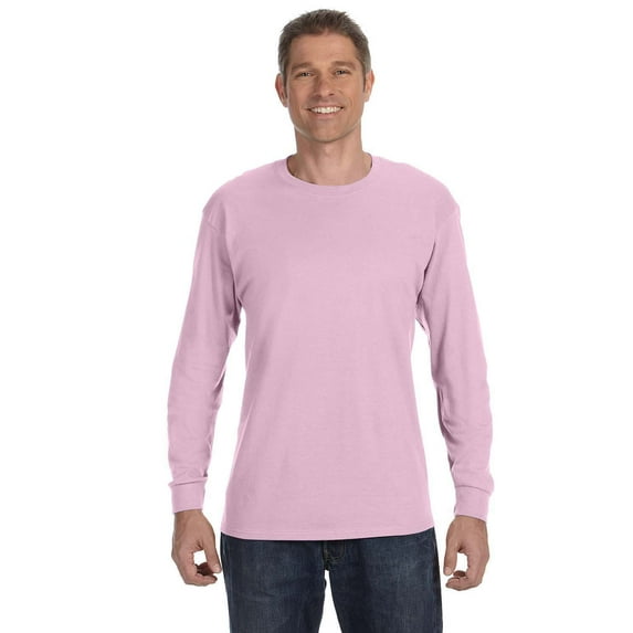 Gildan, The Adult Heavy Cottonâ„¢ 5.3 oz. Long-Sleeve T-Shirt - LIGHT PINK - M