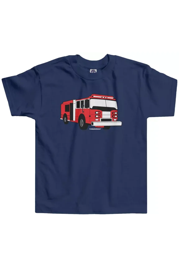 Threadrock Fire Truck Toddler T-shirt Fire Engine Fire Fighter Gift for Men Women Unisex Tee