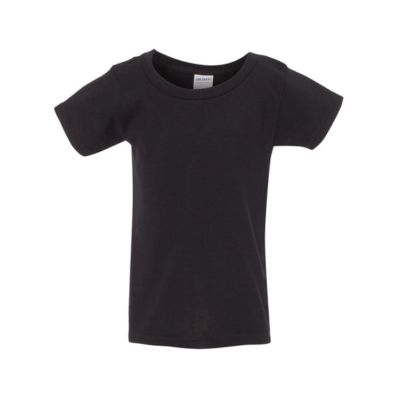 Gildan Toddler Heavy Cotton Crewneck T-Shirt Craft and DIY Short Sleeve Tee (Black, 4T)