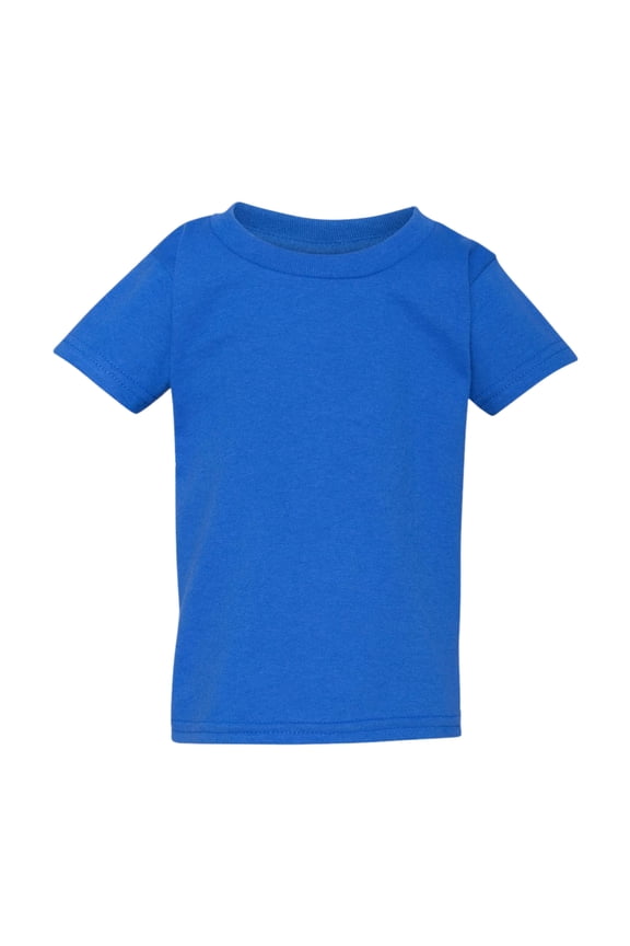 Toddler Heavy Cotton Crewneck T-Shirt Craft and DIY Short Sleeve Tee (Royal, 4T)