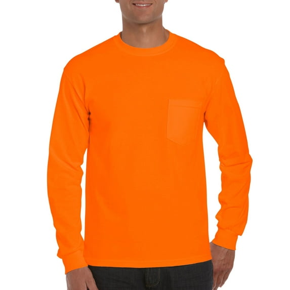 Gildan UltrCtn L/S Pkt T S Org