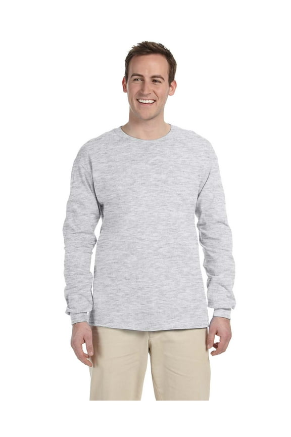 Ultra Cotton Adult Long Sleeve Tee , G240 , ASH GREY , XXX-Large