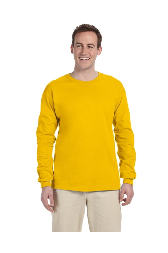 Ultra Cotton Adult Long Sleeve Tee , G240 , Gold , XXX-Large