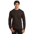 thumbnail image 1 of Gildan Ultra Cotton Crewneck T-Shirt for Men, Long Sleeve Classic Fit Dark Chocolate Tee, XL, 1 of 6
