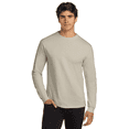 thumbnail image 1 of Gildan Ultra Cotton Crewneck T-Shirt for Men, Long Sleeve Classic Fit Sand Tee, 3XL, 1 of 6