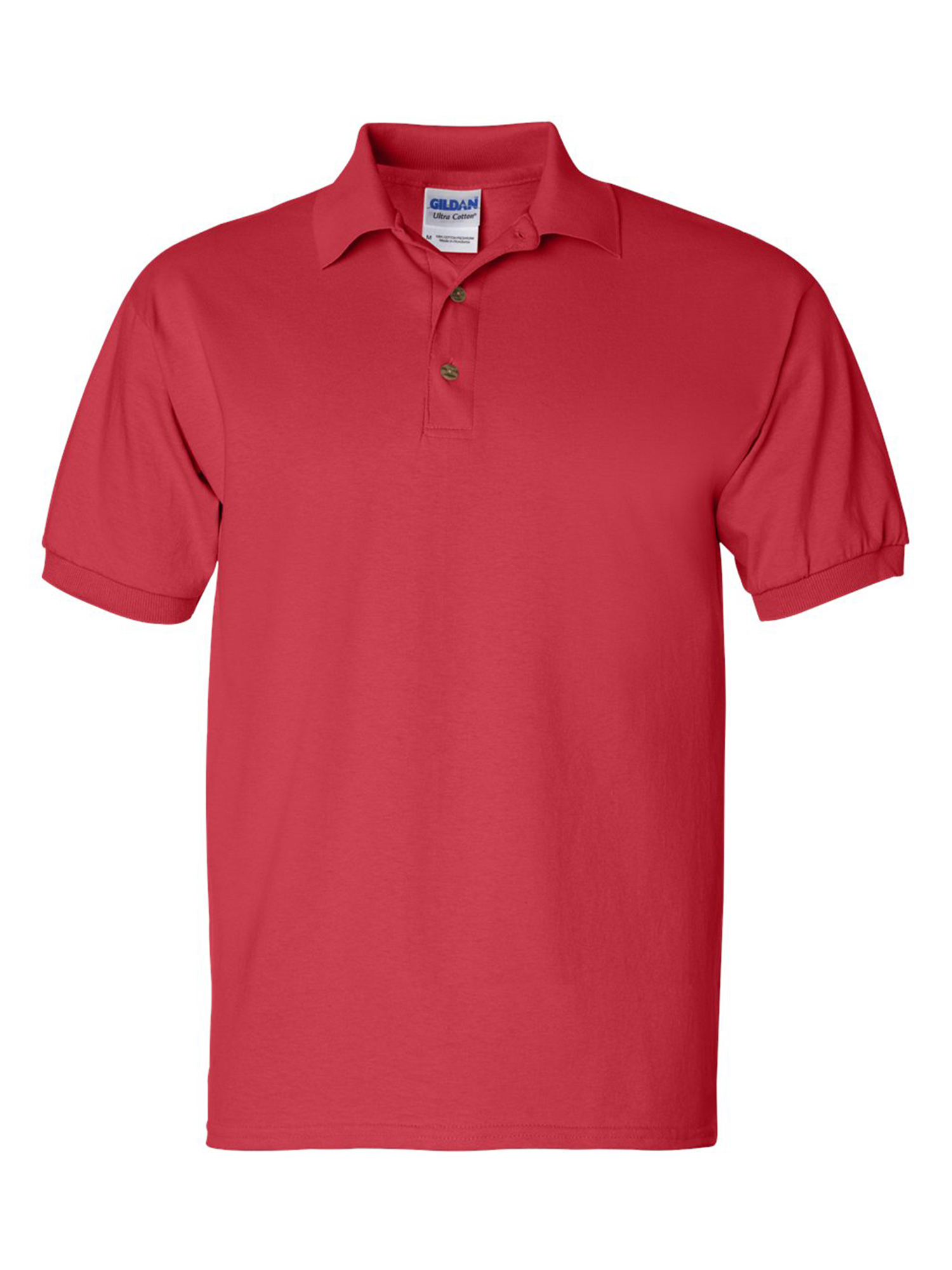 Gildan Ultra Cotton Jersey Sport Shirt Red Shirts for Men Polo Shirts for Men 2800 S M L XL 2XL Button Down T Shirts for Mens Polo Shirts with Colors Business Casual School - image 1 of 2