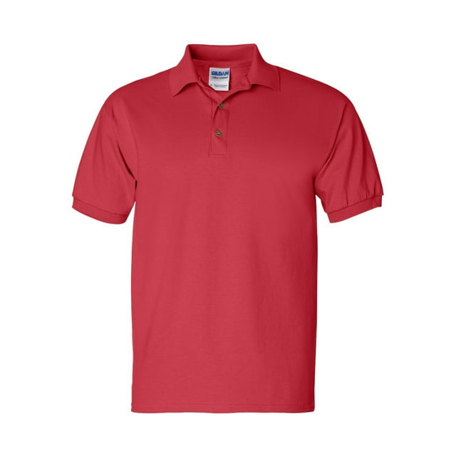 Gildan Ultra Cotton Jersey Sport Shirt Red Shirts for Men Polo Shirts for Men 2800 S M L XL 2XL Button Down T Shirts for Mens Polo Shirts with Colors Business Casual School