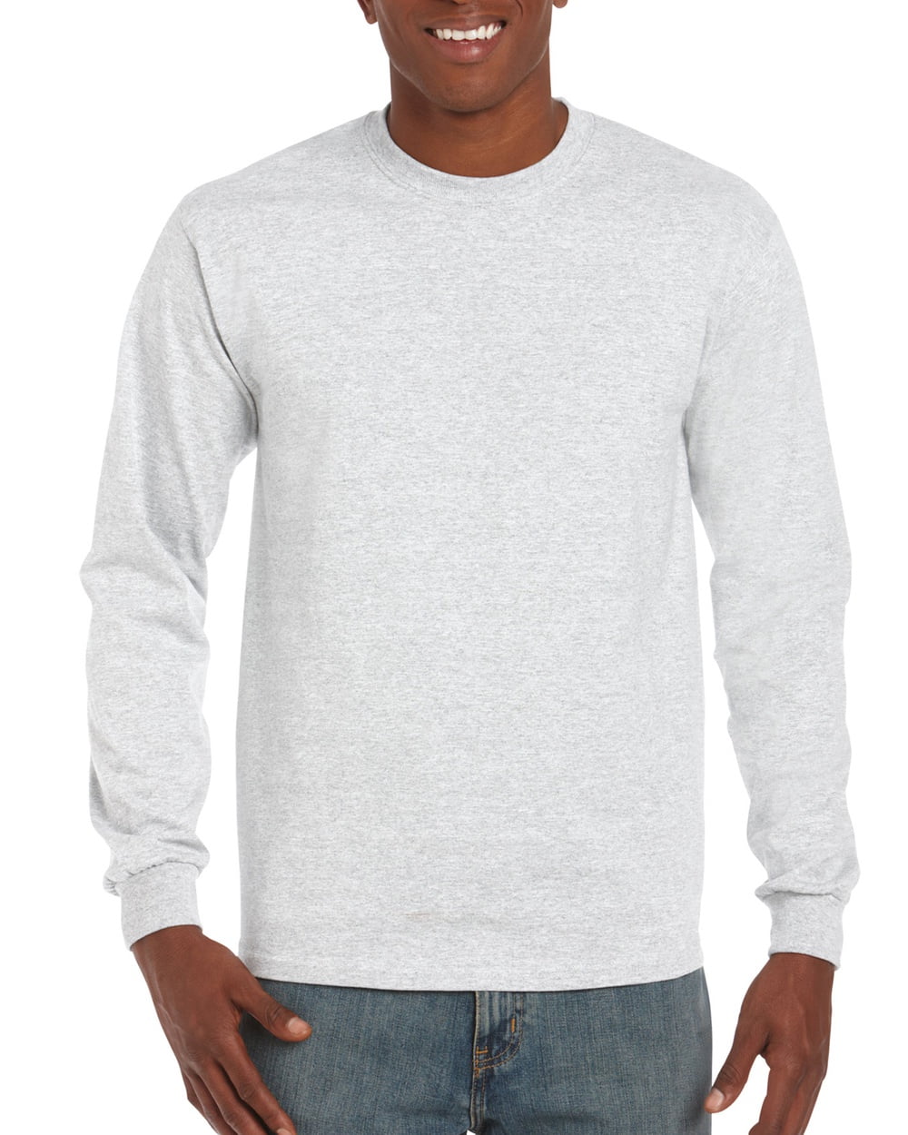 Gildan Ultra Cotton LS T Ash - Walmart.com