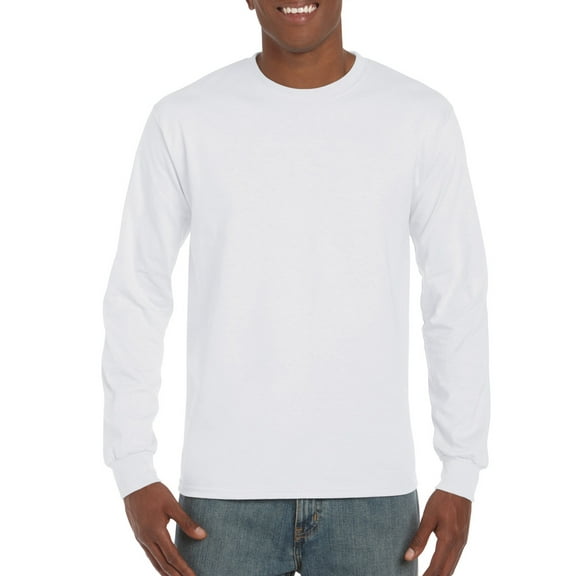 Gildan Ultra Cotton LS T White