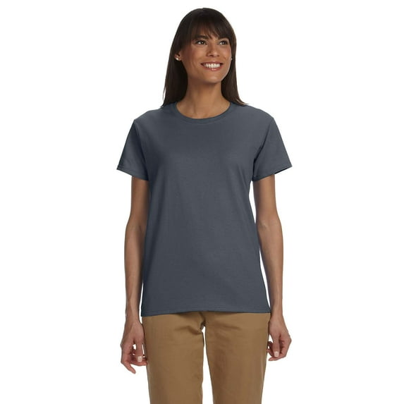 Gildan Ultra Cotton Ladies' Tee , G200L , Dark Heather , Small