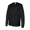 thumbnail image 1 of Gildan - Ultra Cotton Long Sleeve Pocket T-Shirt - 2410 - Black - Size: 3XL, 1 of 3