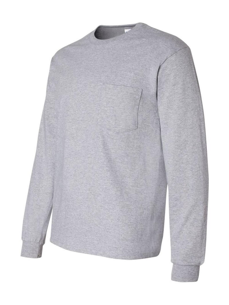 トップス OVY Cotton Long Sleeve T-shirt gray LONG SLEEVE CREW IN HEATHERED PIMA STRETCH