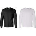 thumbnail image 1 of Gildan Ultra Cotton Long Sleeve T-Shirt 2-Pack Black/White, 1 of 2