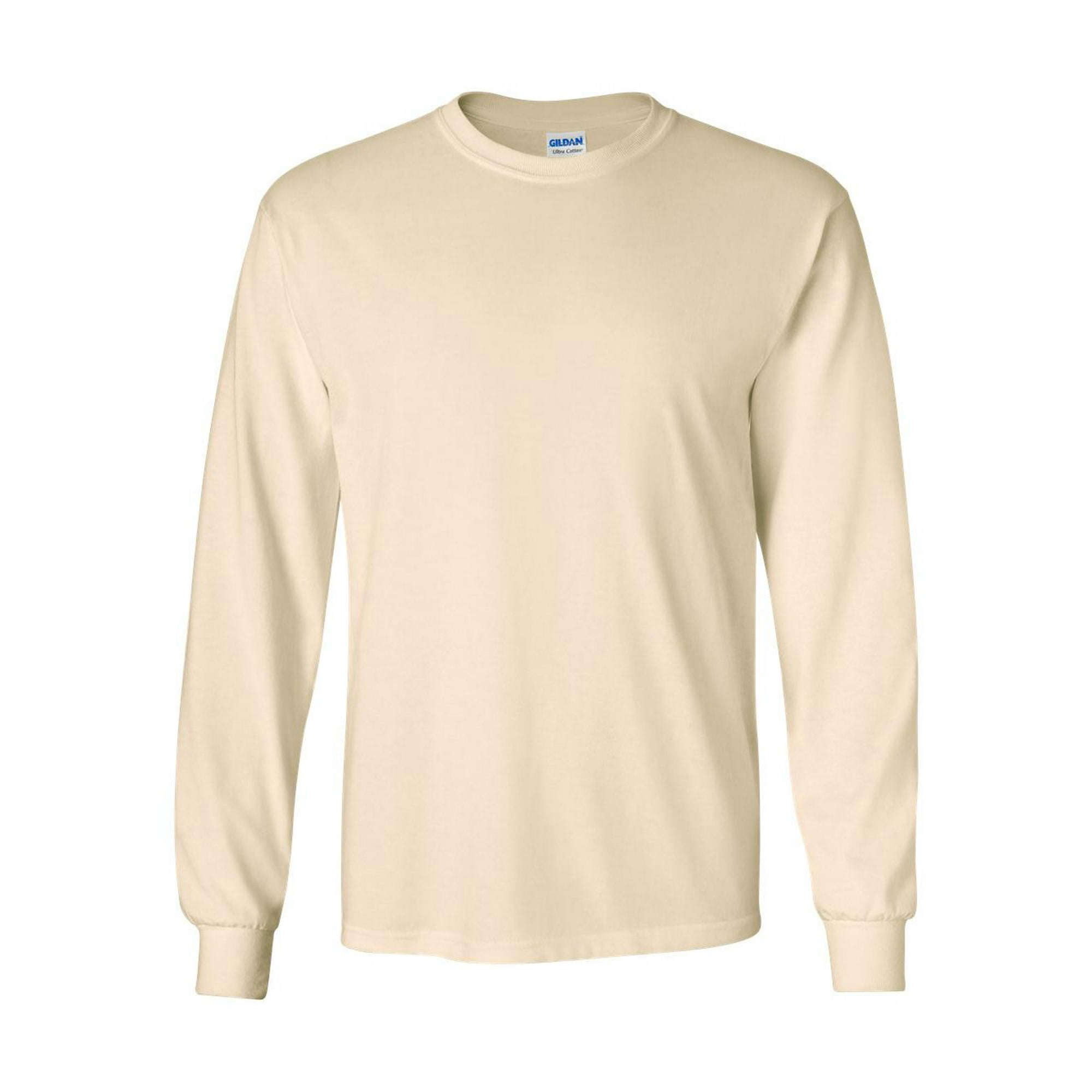 Gildan Ultra Cotton Long Sleeve T-Shirt - 2400 - White - L by Clothing Shop Online
