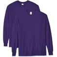 thumbnail image 1 of Gildan Ultra Cotton Long Sleeve T-Shirt, Style G2400, Multipack Large Purple (2-pack), 1 of 2