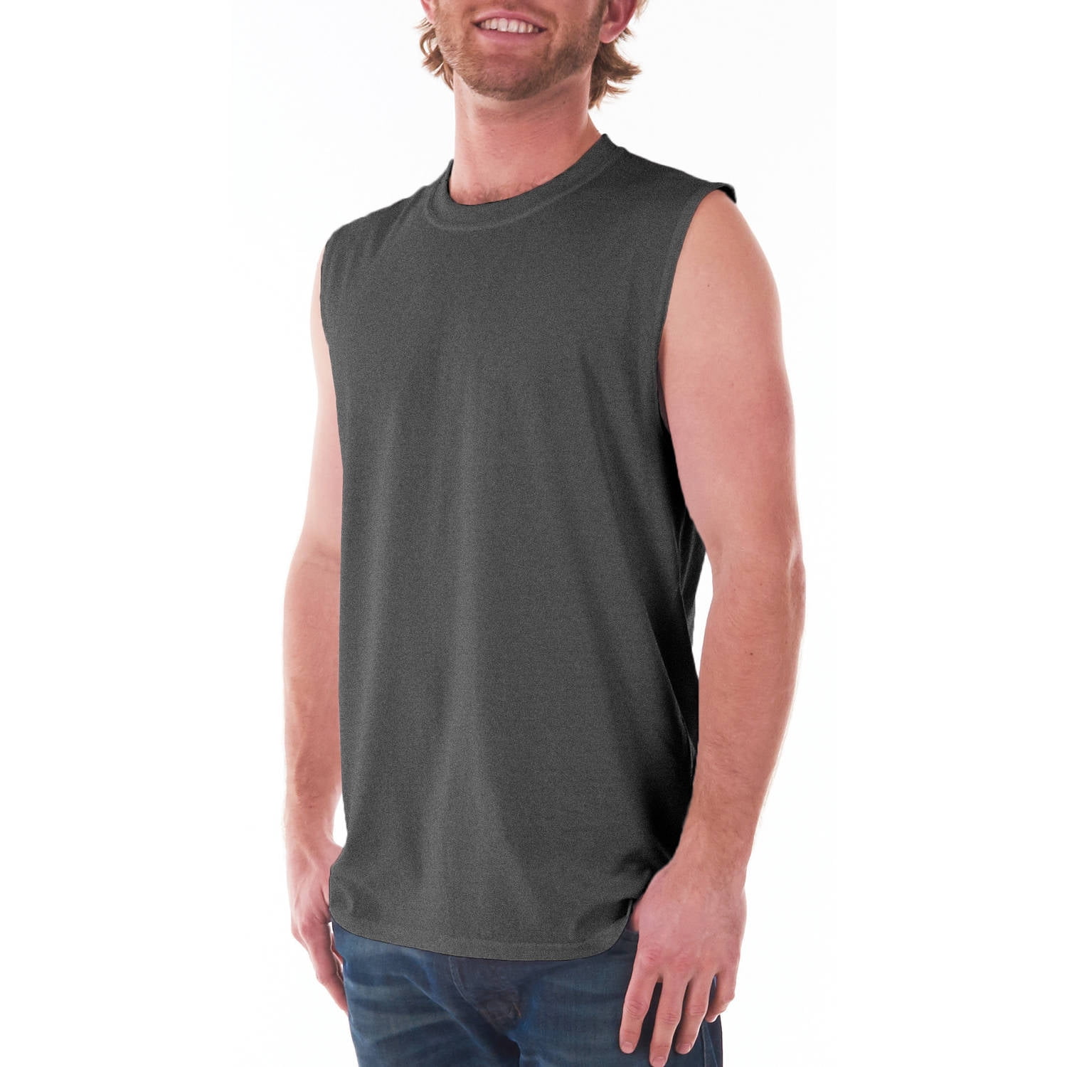 HLE Washed Cotton Sleeveless T-Shirt